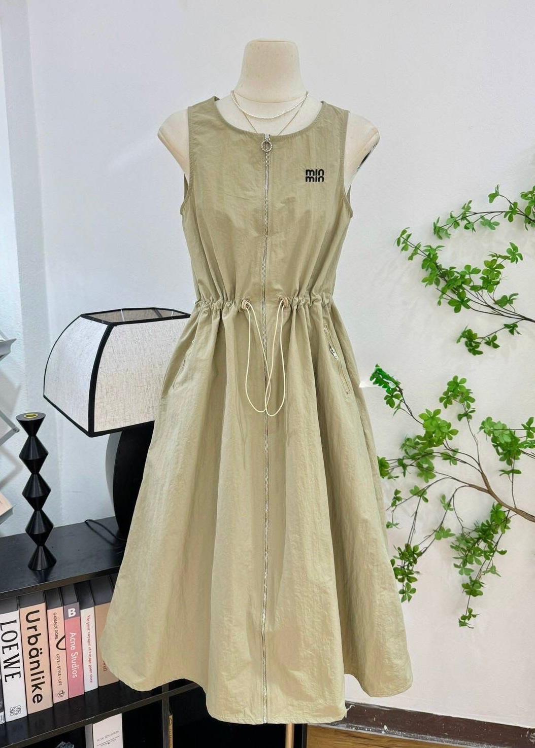 Technical Fabric Maxi Dress