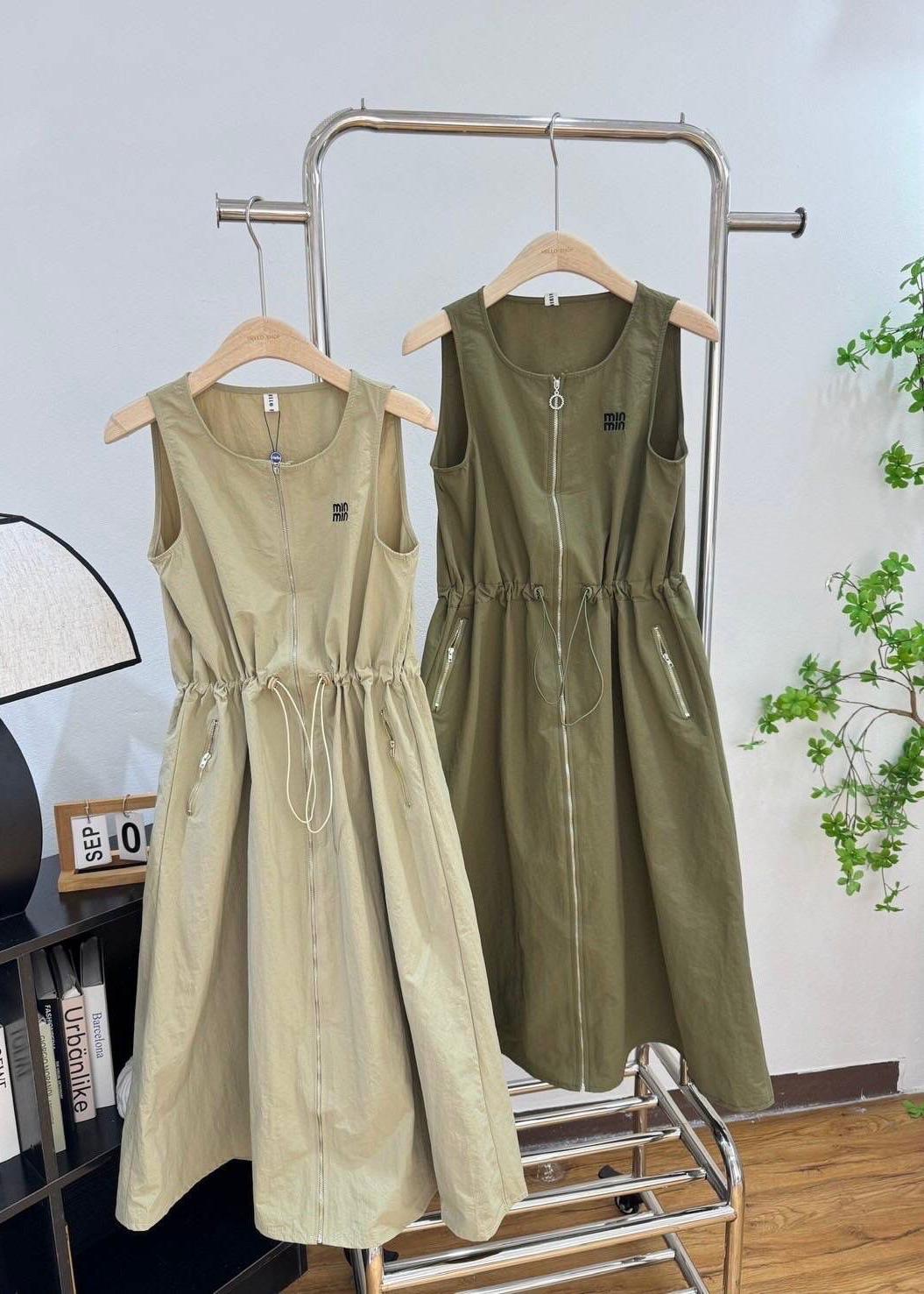 Technical Fabric Maxi Dress